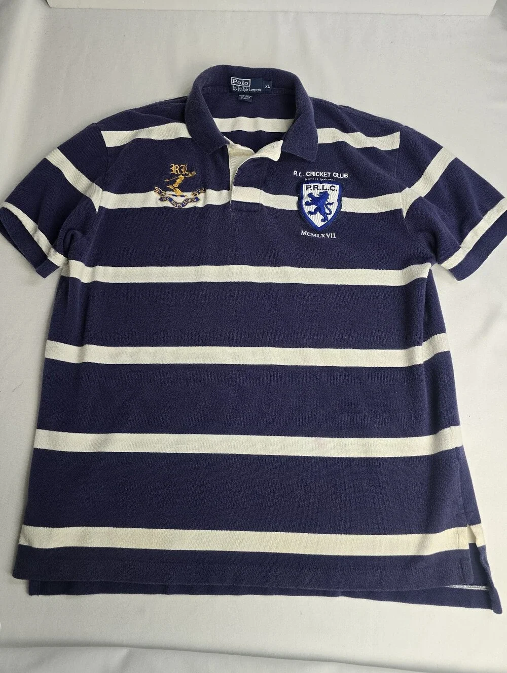 Polo Ralph Lauren Striped Rugby Cricket Club Shirt XL
